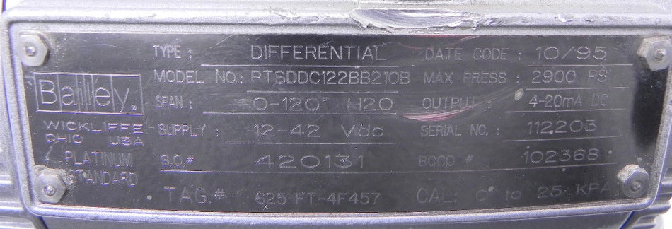 Bailey PTSDDC Pressure transmitter PTSDDC122BB210B - Advance Operations