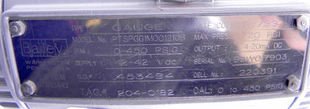 Bailey Wika PTSPGG Pressure transmitter PTSPGG1M001210B - Advance Operations