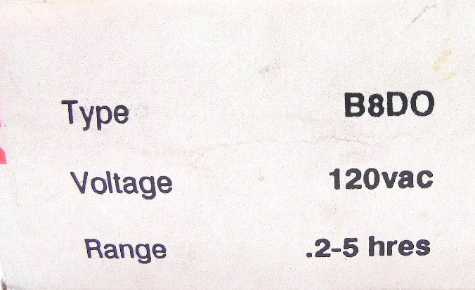 Broyce Delay Timer 0.2 to 5 hrs. B8DO - Advance Operations