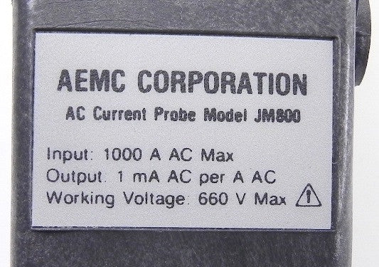 AEMC Instruments AC Current Probe JM800 - Advance Operations
