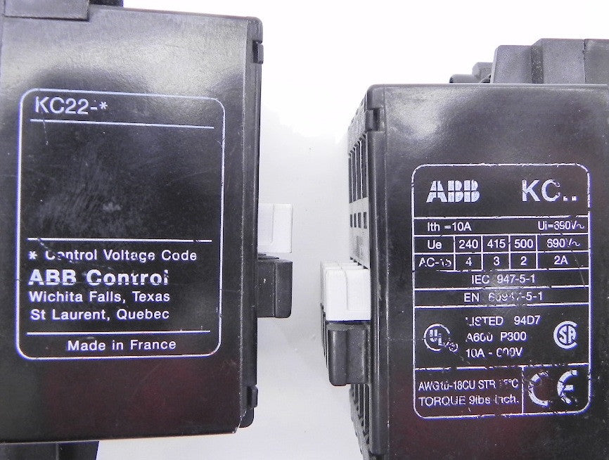 ABB Contactor Relay KC22 (Lot of 2) - Advance Operations