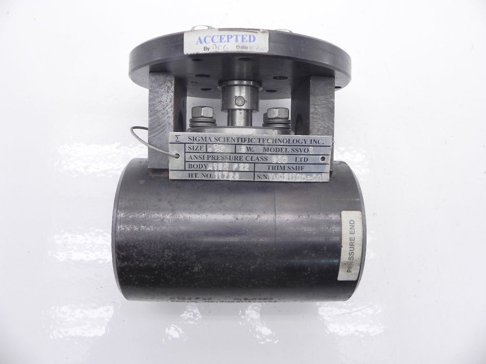 Sigma Scientific technology Valve SW. SSVO1 Size 1.0 - Advance Operations