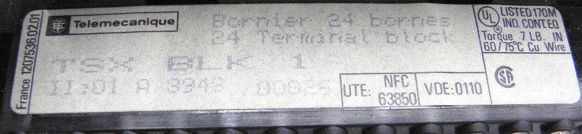 Telemecanique Terminal Block TSX BLK 1 24 - Advance Operations