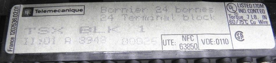 Telemecanique Terminal Block TSX BLK 1 24 - Advance Operations