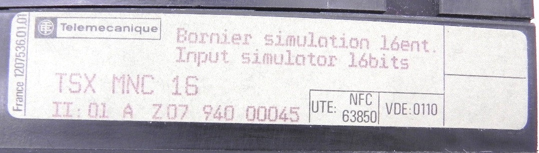 Telemecanique Input Simulator 16 Bits TSX MNC 16 - Advance Operations