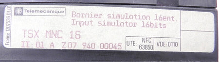 Telemecanique Input Simulator 16 Bits TSX MNC 16 - Advance Operations