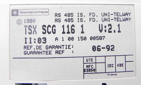 Telemecanique Unitelway Connection Module TSX SCG 1161 - Advance Operations