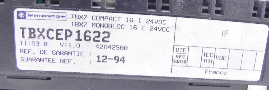 Telemecanique TBX7 Compact Monoblock TBX CEP 1622 - Advance Operations