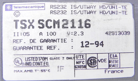 Schneider Module TSX SCM 2116 - Advance Operations