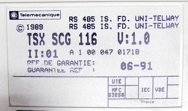 Telemecanique Communication Module TSX SCG 116 - Advance Operations