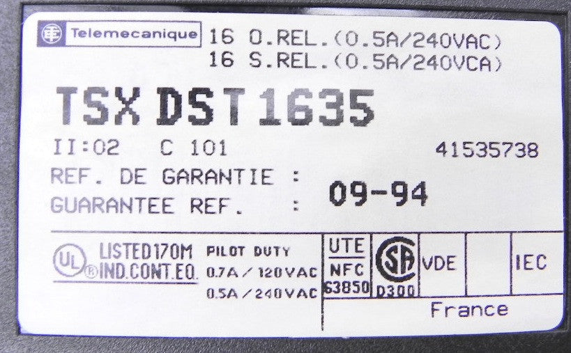 Telemecanique 16 Outputs Relay TSX DST 1635 - Advance Operations