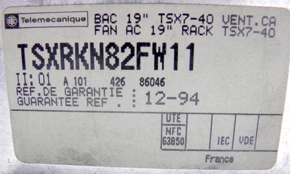 Telemecanique 10 Slot Rack TSXRKN82W11 - Advance Operations