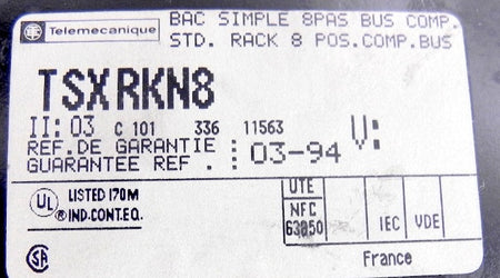 Telemecanique 10 Slot Rack TSXRKN8 - Advance Operations