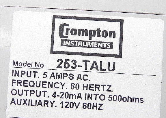 Crompton Transducer 253-TALU - Advance Operations