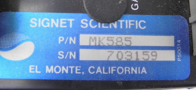 Signet Scientific Flowmeter MK585 - Advance Operations
