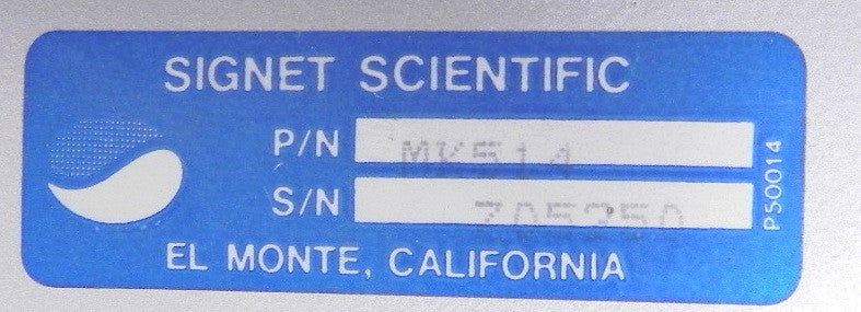 Signet Scientific Signal Conditioner MK514 - Advance Operations