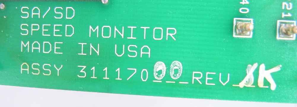 SKF SA/SD Speed Monitor PLC Board 31117000 31116900 F - Advance Operations