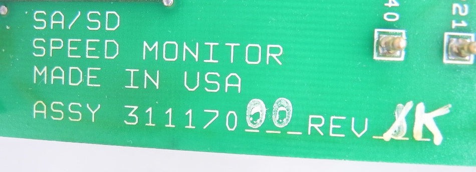 SKF SA/SD Speed Monitor PLC Board 31117000 31116900 F - Advance Operations