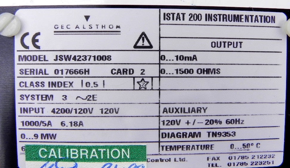 Gec Alsthom Istat 200 Watts Module JSW42371008 - Advance Operations