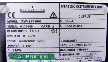 Gec Alsthom Istat 200 Watts Module JSW42371008 - Advance Operations