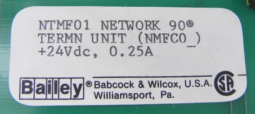 ABB Bailey Termination Unit Module NTMF01 Network 90 1 Year Warranty - Advance Operations