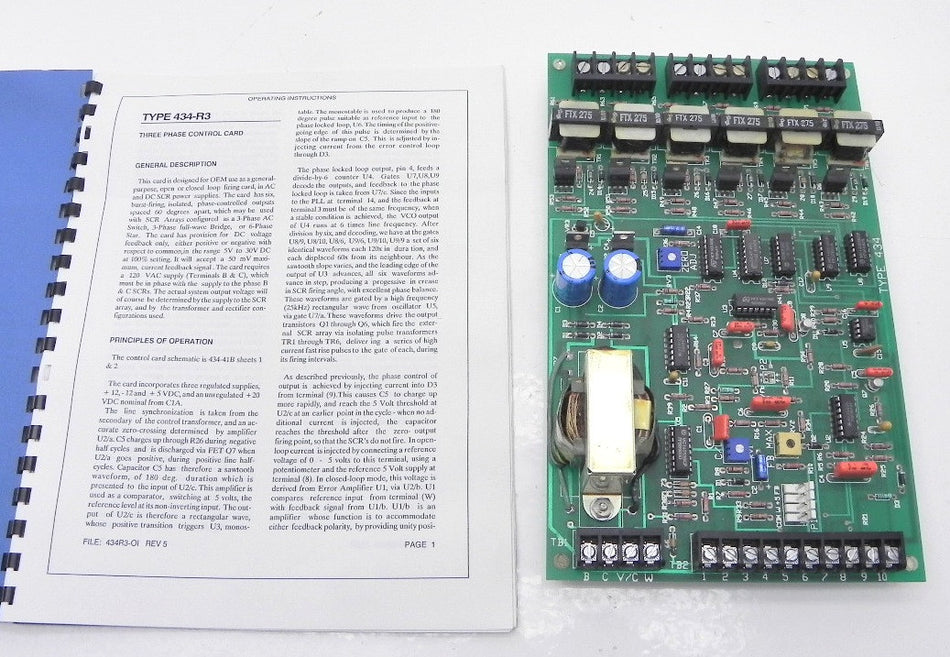 Raytron Three Phase Control Card Type 434-R3 - Advance Operations