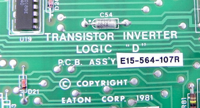 Eaton Dynamatic Transistor Inverter Logic E15-564-107R - Advance Operations