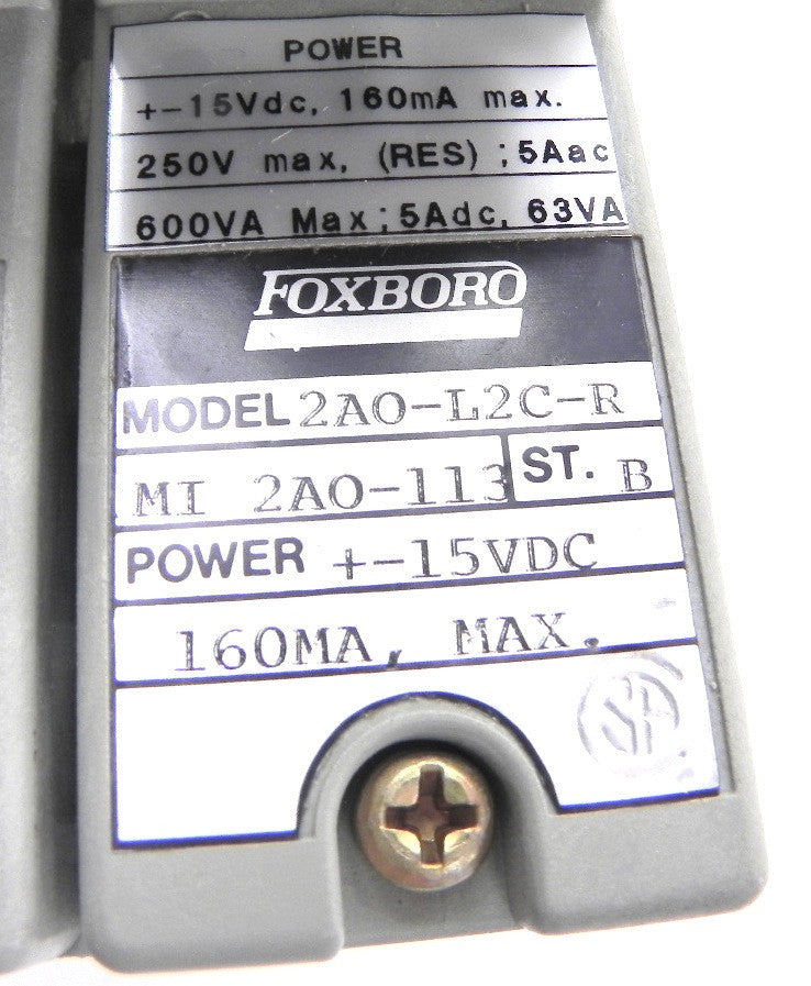 Foxboro Output Module Isolated 2AO-L2C-R - Advance Operations
