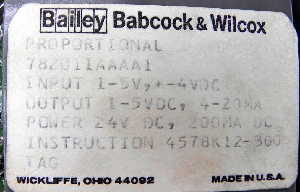 Bailey Proportional Unit Board 782011AAAA1 - Advance Operations