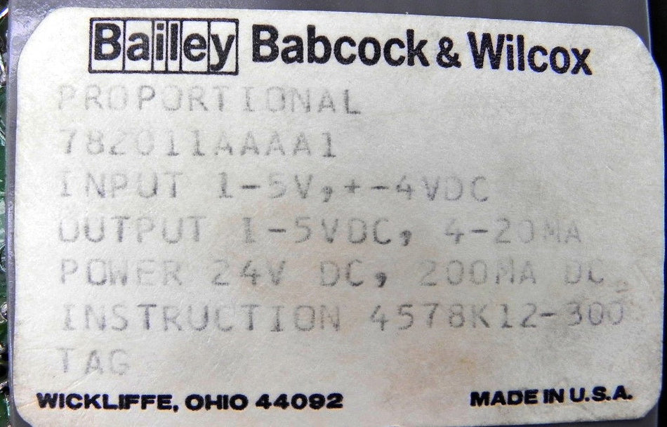 Bailey Proportional Unit Board 782011AAAA1 - Advance Operations
