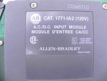 Allen-Bradley A/C D/C Input Module 1771-IA2 - Advance Operations