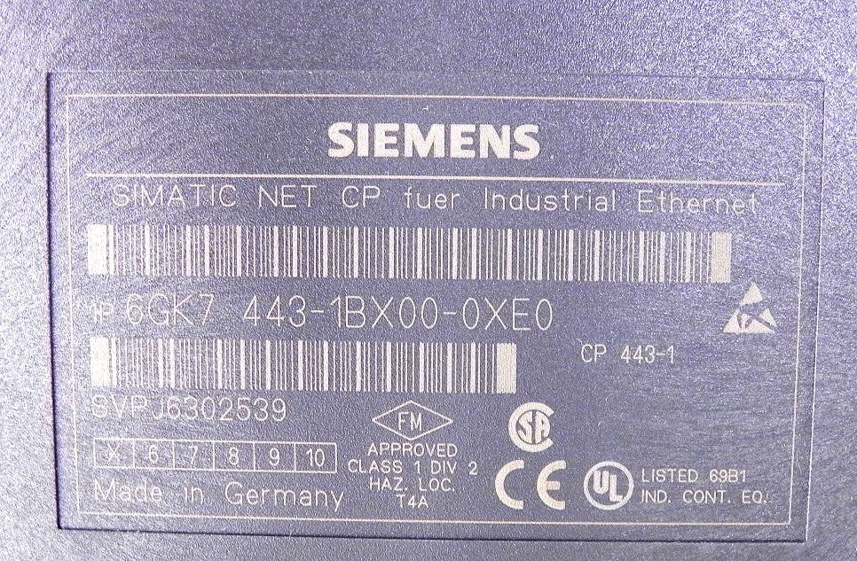 Siemens CP Fuer Industrial Ethernet 6GK7 443-1BX00-0XE0 - Advance Operations