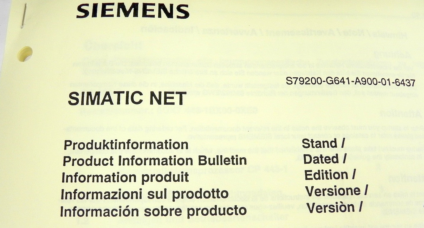 Siemens CP Fuer Industrial Ethernet 6GK7 443-1BX00-0XE0 - Advance Operations