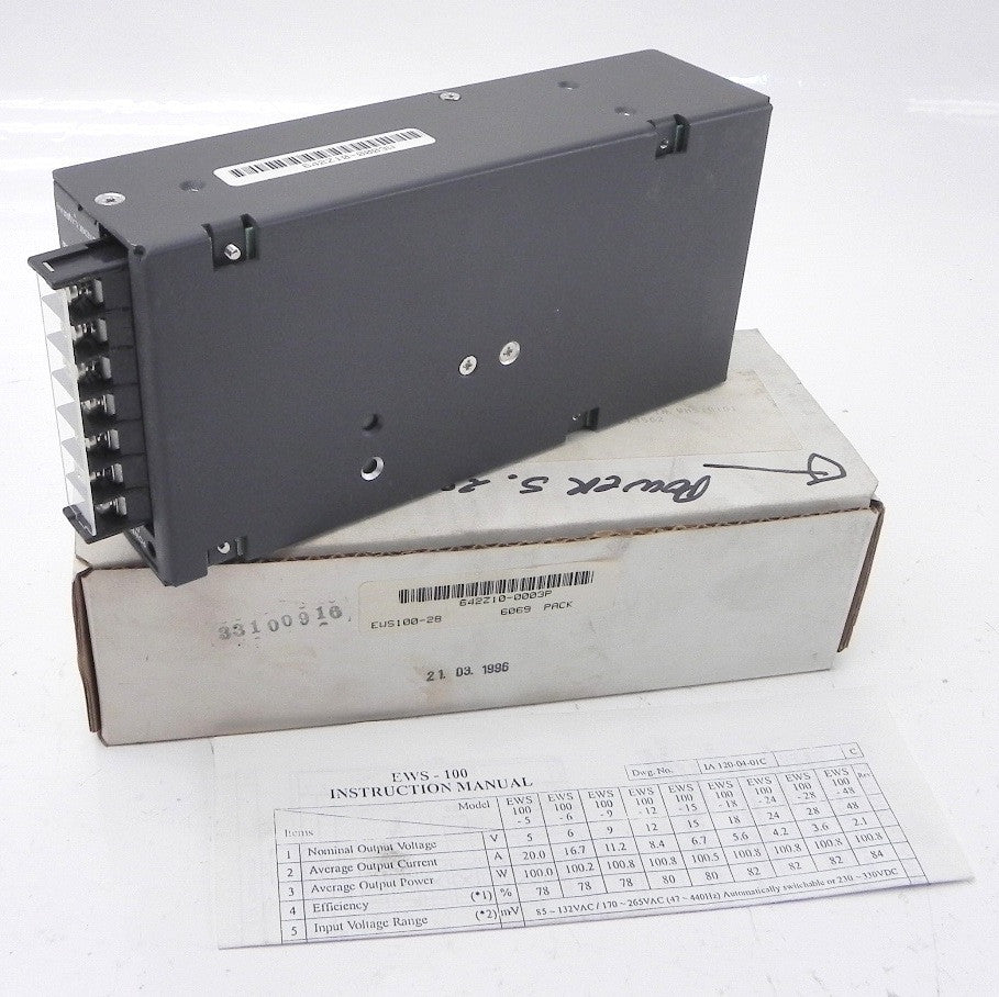 Nemic-Lambda Power Supply EWS100-28 - Advance Operations