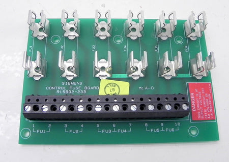 Siemens Control Fuse Board R15B02-233 - Advance Operations