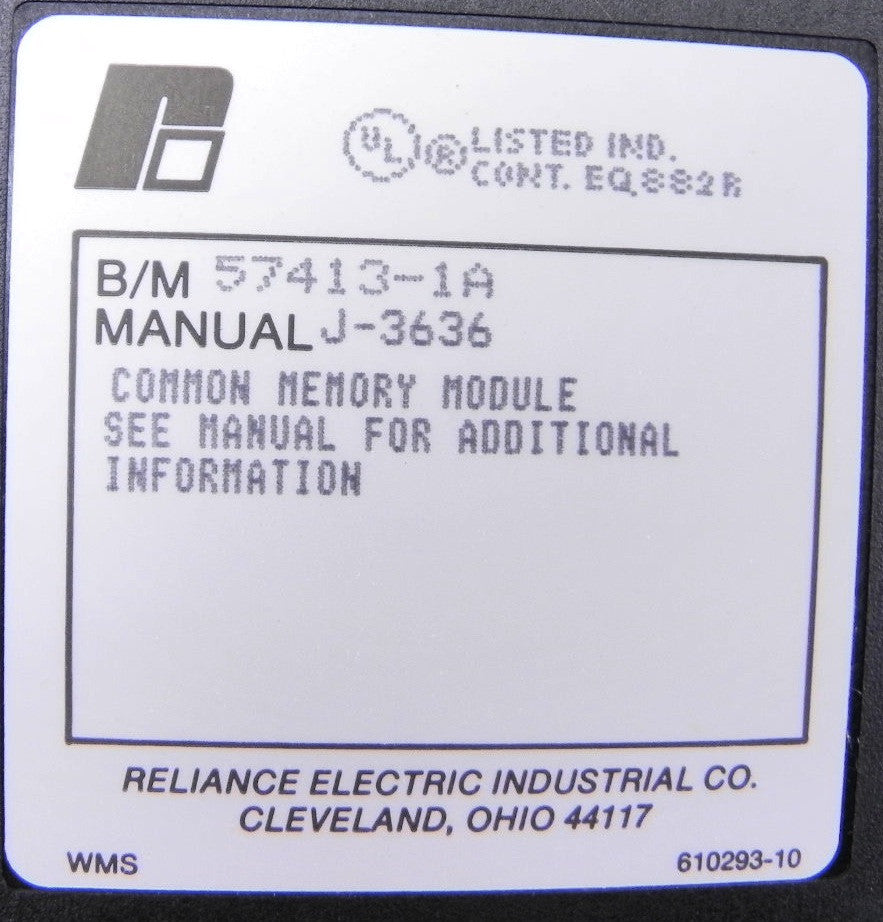 Reliance Electric Common Memory Module 57413-1A - Advance Operations