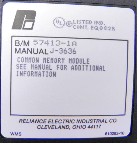 Reliance Electric Common Memory Module 57413-1A - Advance Operations
