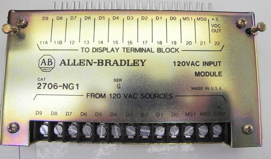 Allen-Bradley Input Converter 2706-NG1 - Advance Operations