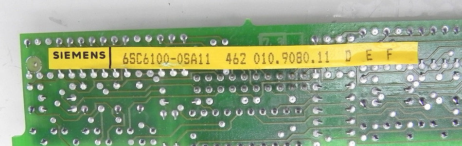 Siemens Settings Module 6SC6100-0SA11 - Advance Operations