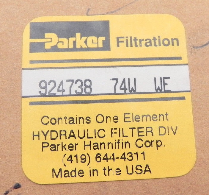 Parker Hydraulic Filter 924738 74W WE (Lot of 2) - Advance Operations