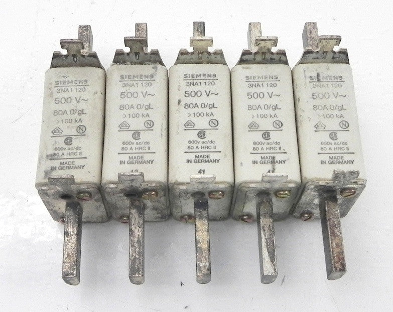 Siemens Fuse 3NA1120 (Lot of 5) - Advance Operations
