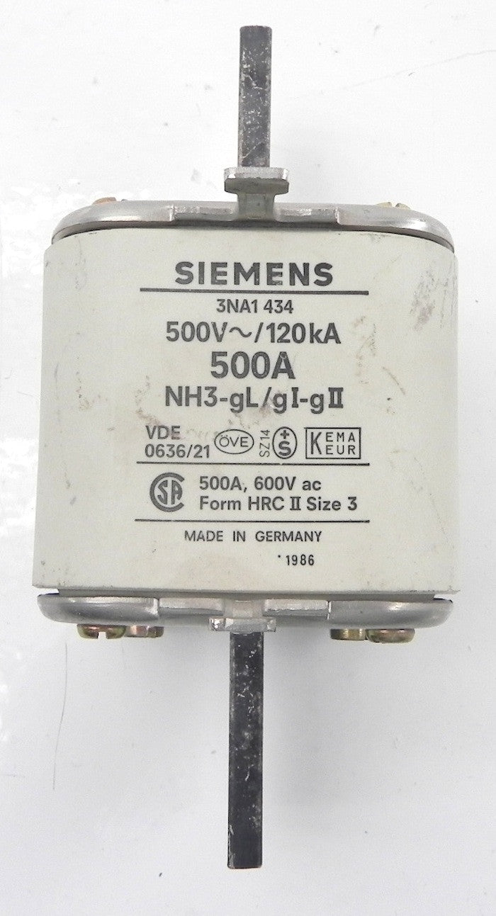Siemens Fuse 3NA1434 - Advance Operations