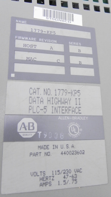 Allen-Bradley Data Highway  PLC-5 Interface 1779-KP5 Refurbished - Advance Operations