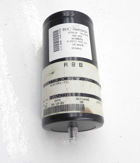 ABB Aerovox Capacitor DC 4.7 mF  385V 10024331 - Advance Operations