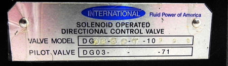 International Directional Control Valve DG08-6C-T - Advance Operations