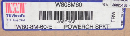 Wood's Power Chain Belt Sprocket W808M60  W80-8M-60-E - Advance Operations
