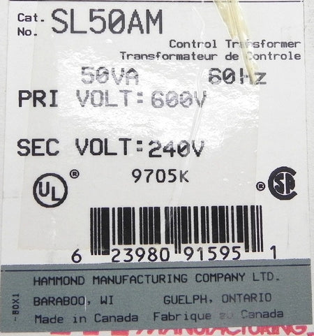 Hammond Control Transformer SL50AM - Advance Operations