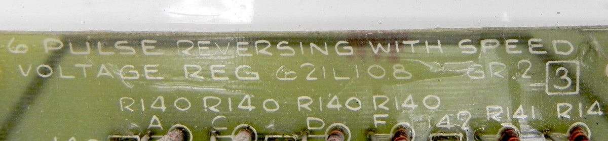 GE 6 Pulse reversing Speed Board 621L108 GR.2 - Advance Operations