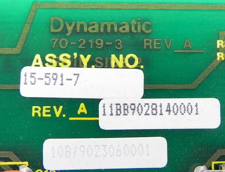 Dynamatic Positive Base Driver Board 15-591-7 - Advance Operations