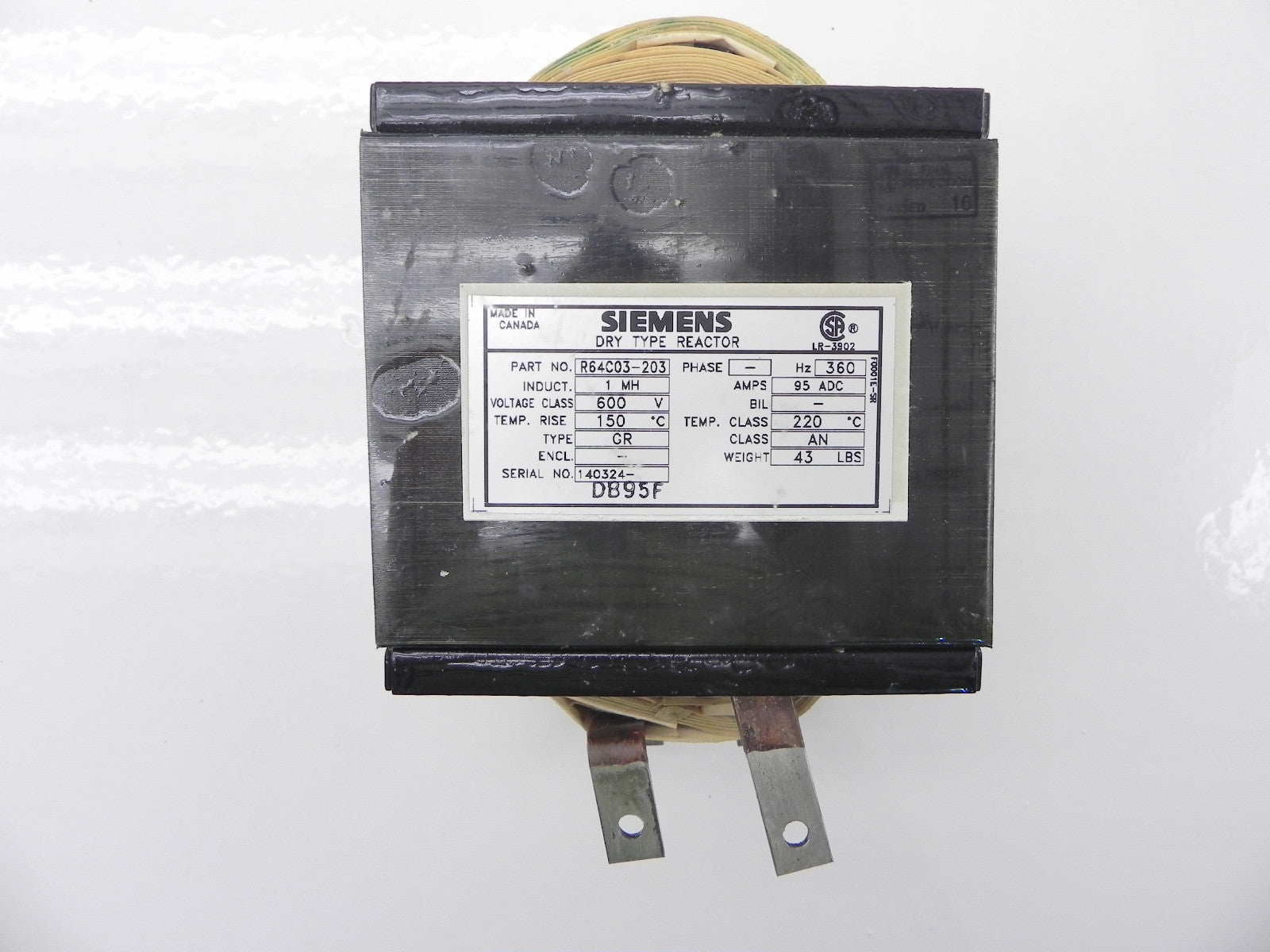 Siemens Dry Type Reactor R64C03-203 1MH - Advance Operations